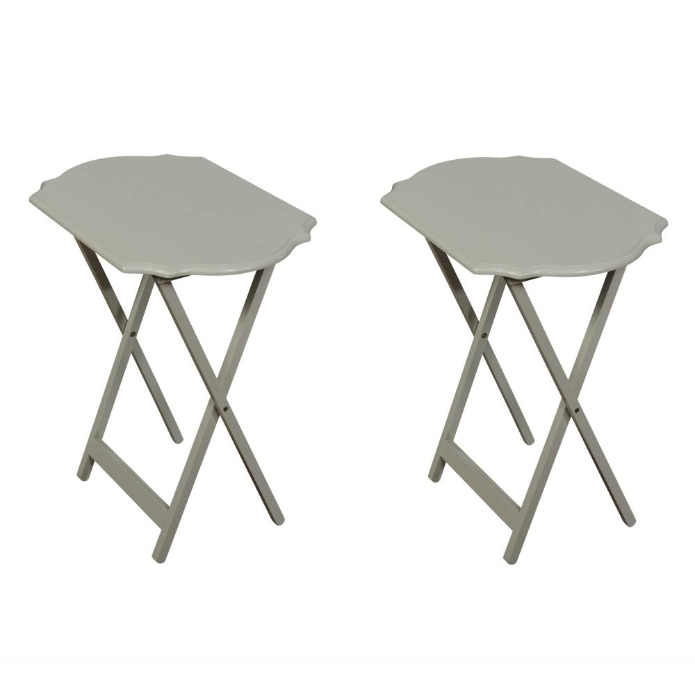 Gray Set of 2 Tray Tables A67992