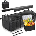 Waterproof Car Trunk Storage Organizer, Collapsible with Insulated Leakproof Cooler, Folding Cover, Adjustable Securing Straps D796