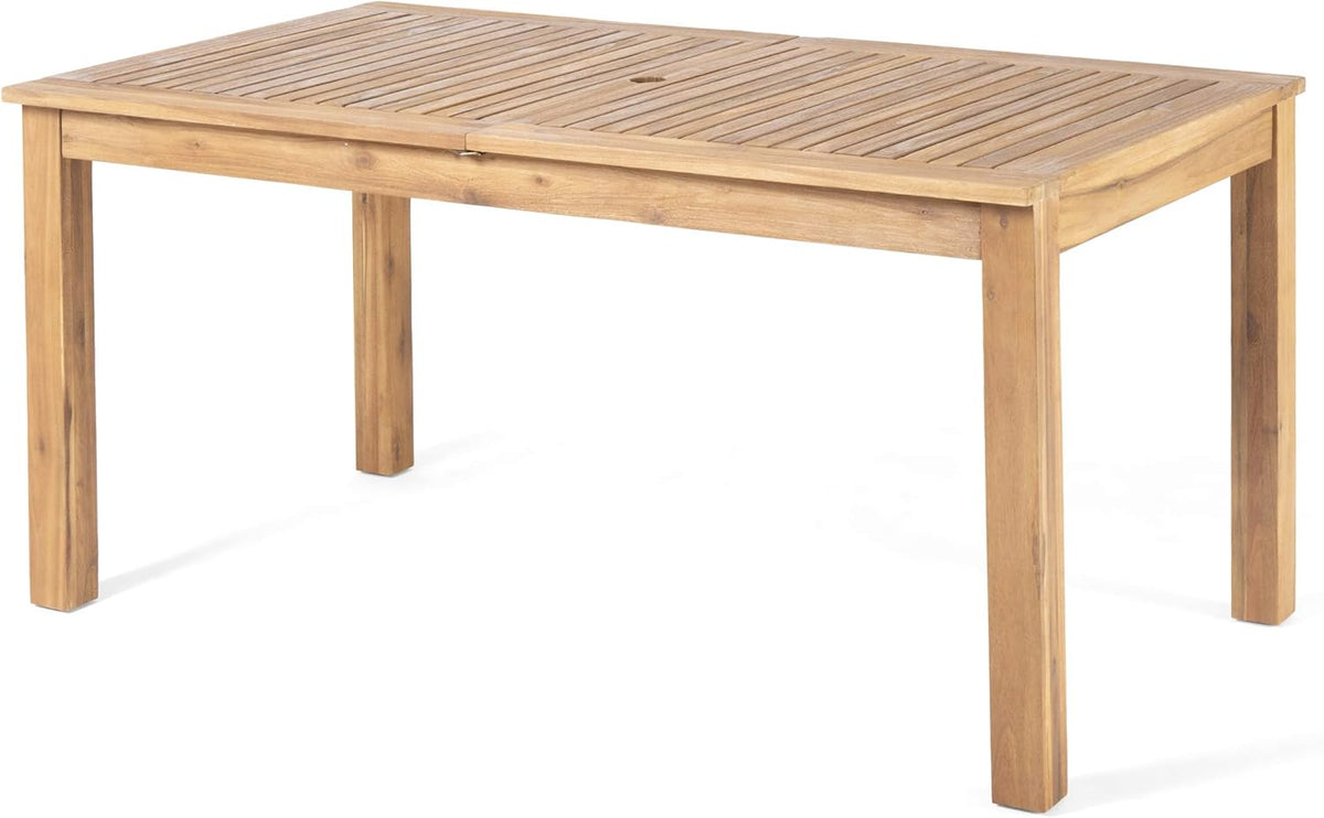 Acacia Wood Expandable Outdoor Dining Table Y72882