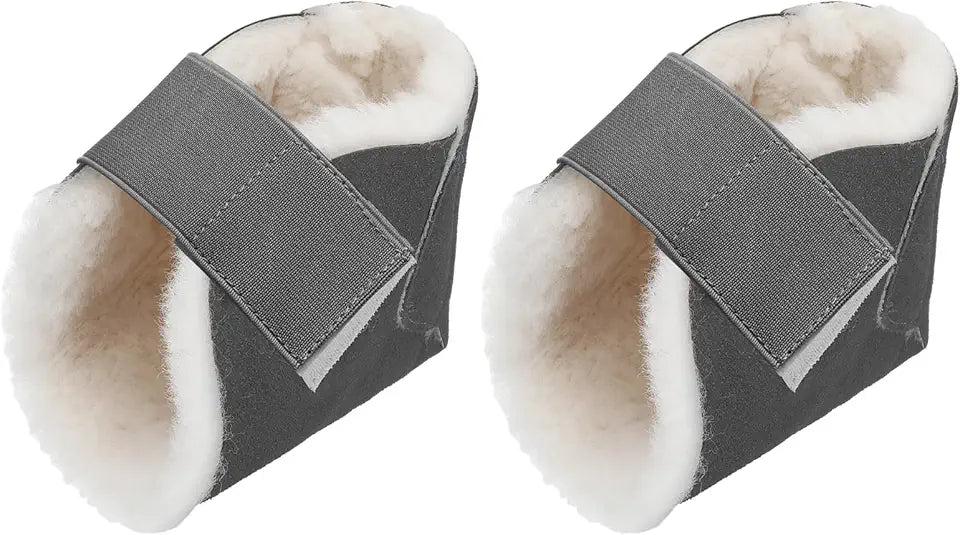 2 Pcs Sheepskin Heel Protectors with Securing Strap R9308
