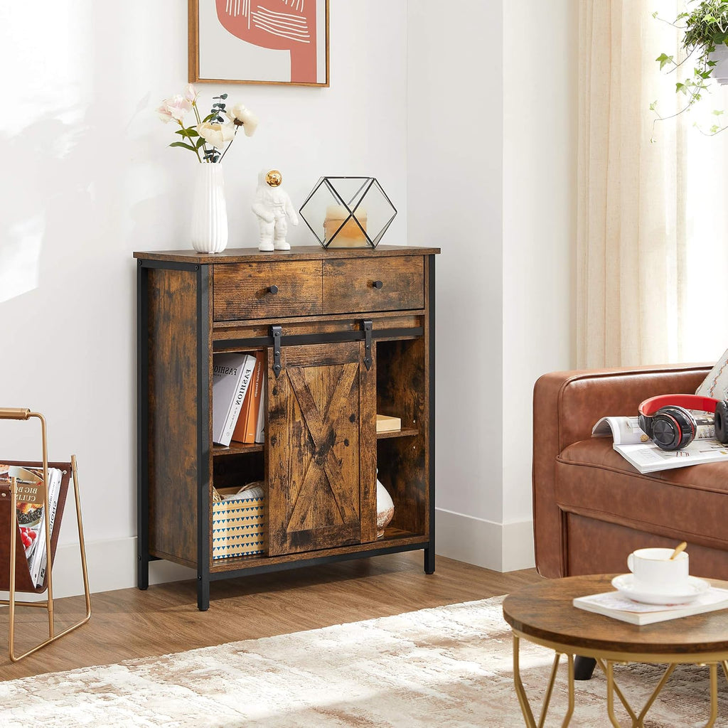 Buffet Cabinet with 1 Drawer and Sliding Barn Door S6541