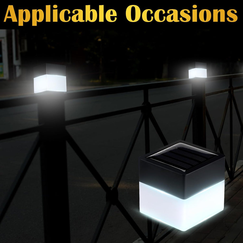 20 Pack Solar Fence Post Cap Lights 2 x 2 Inches White Light W955614