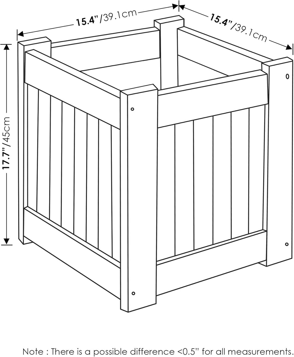 Natural Hardwood Flower Box R770