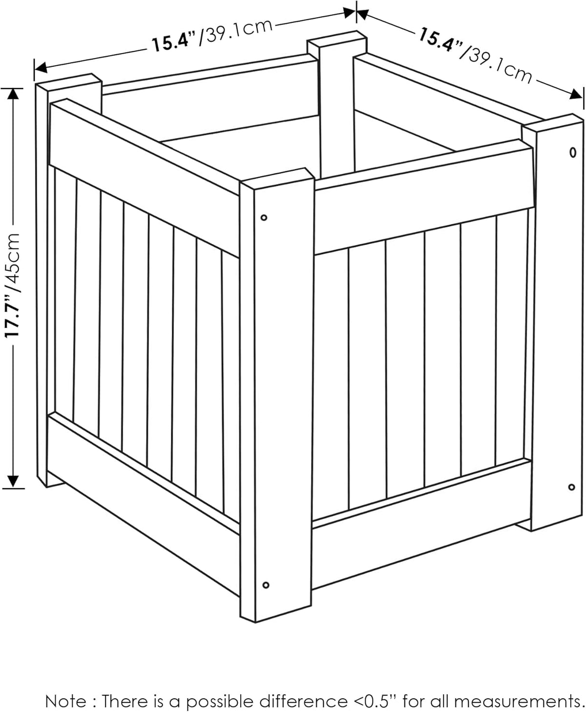 Natural Hardwood Flower Box R770
