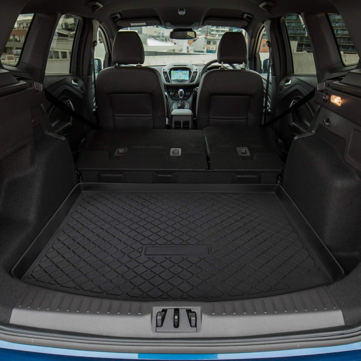 Trunk Cargo Liner Mat Tray, Heavy Duty Waterproof, Custom Fit, Black, Pack of 2 P341475