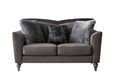 Grey Velvet Loveseat I36174