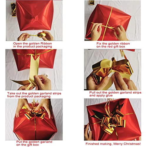 Christmas Balloon Garland Arch Kit with Red Gold Dark Green Balloons P29623