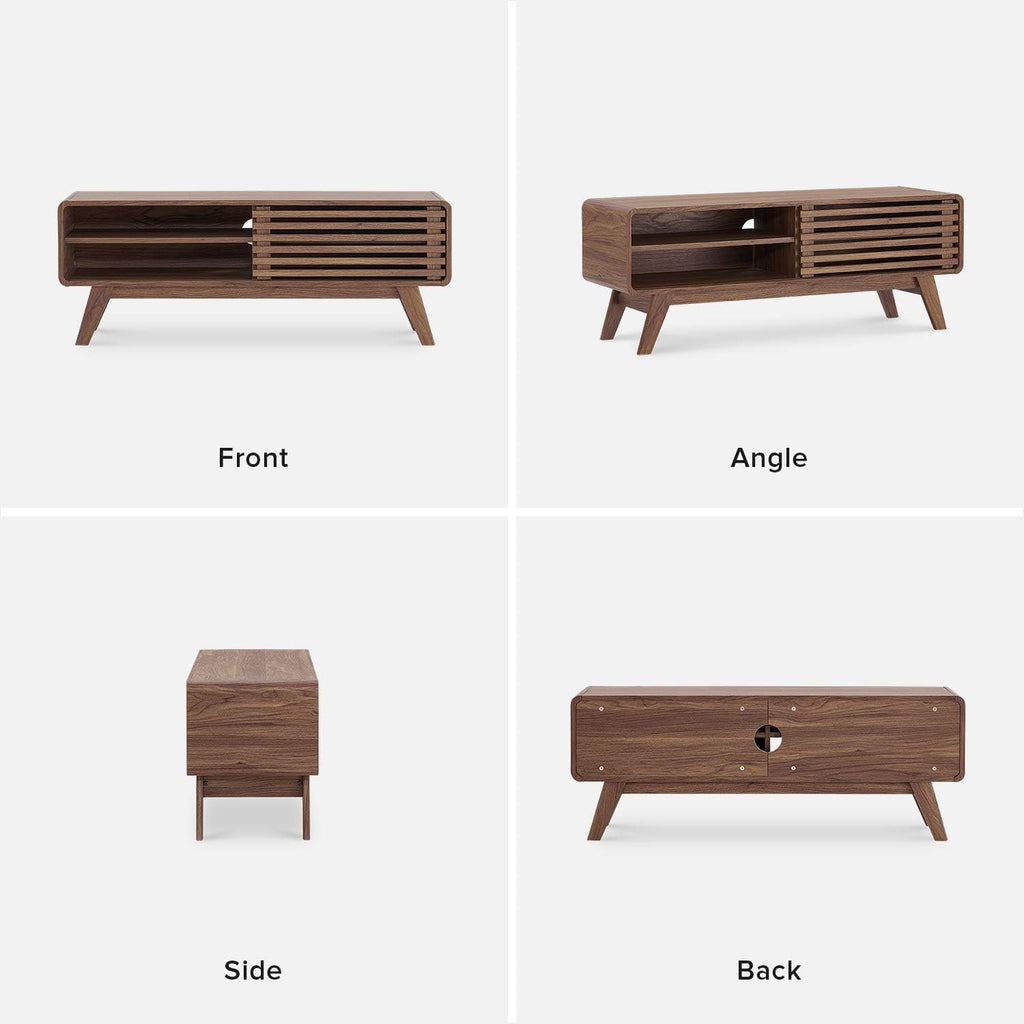 46 Scandinavian TV Stand with Slatted Door D90264