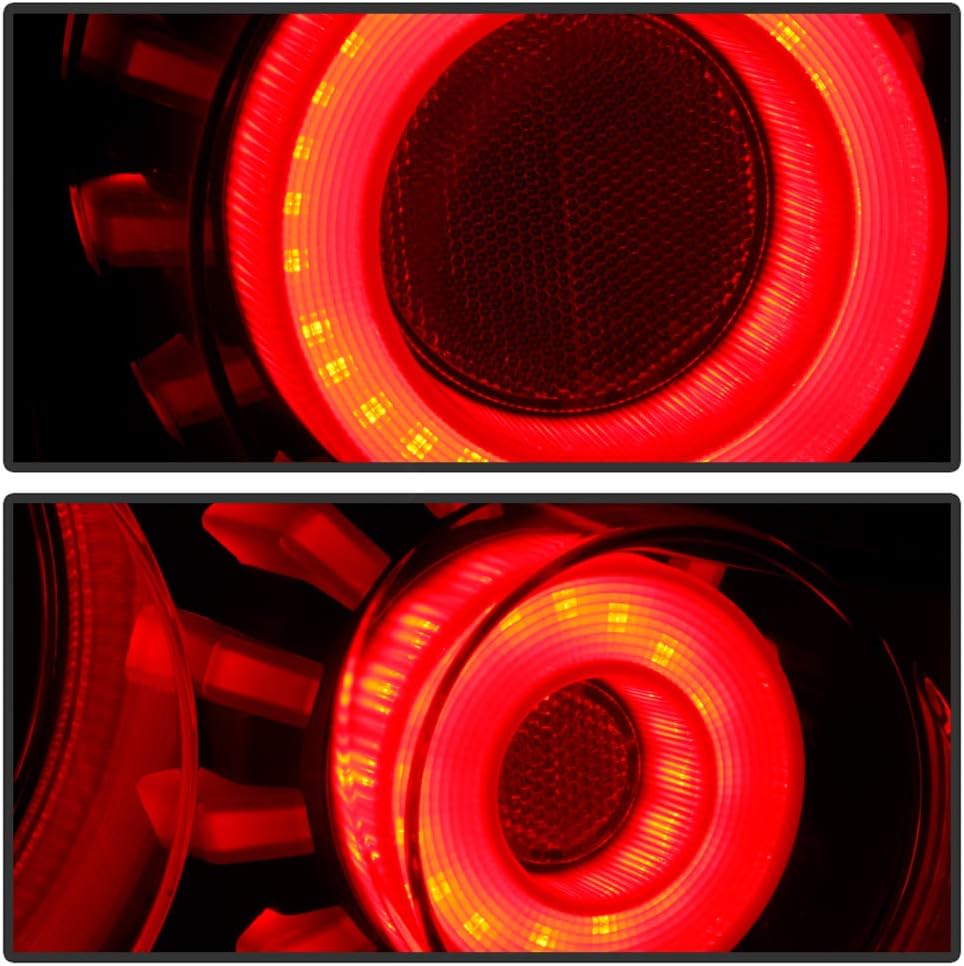 For 2008-2015 Infiniti G37 Q60 Coupe Black Housing LED Tail Lights Assembly Left+Right K67829