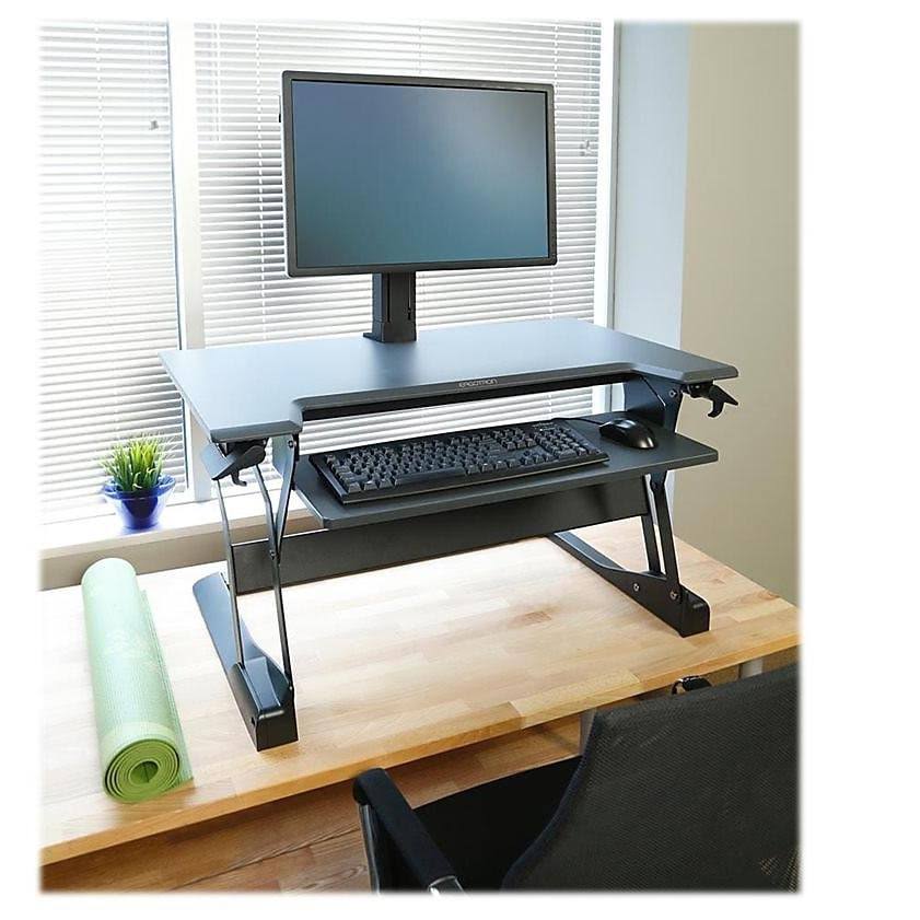 Black Sit-Stand Desktop Workstation I76598