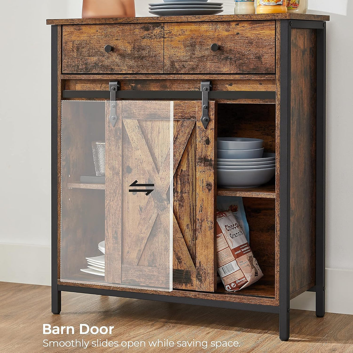 Buffet Cabinet with 1 Drawer and Sliding Barn Door S6541