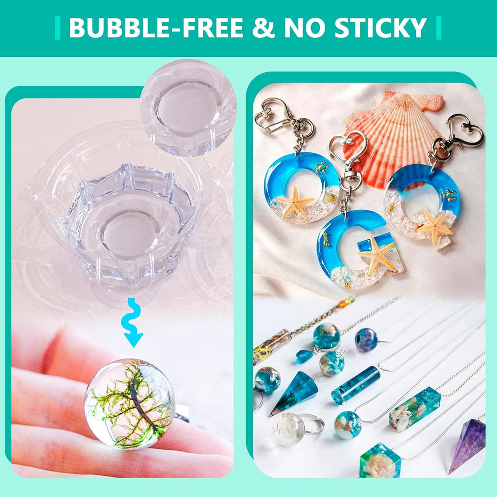 UV Resin Kit with Light, Crystal Clear Hard Resin Sunlight Curing UV Resin G611