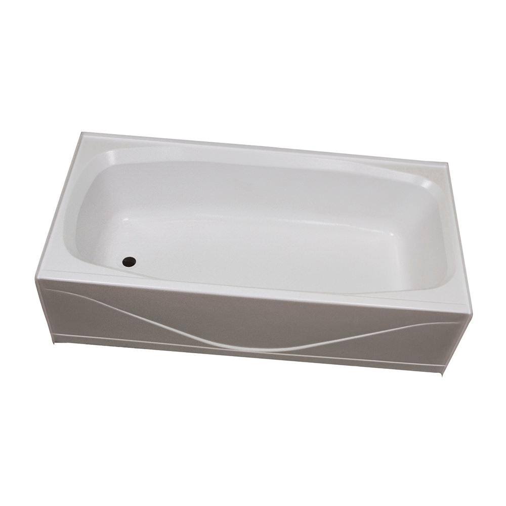 Replacement ABS Bath Tub, 27 x 54, White with Left Drain Z5293