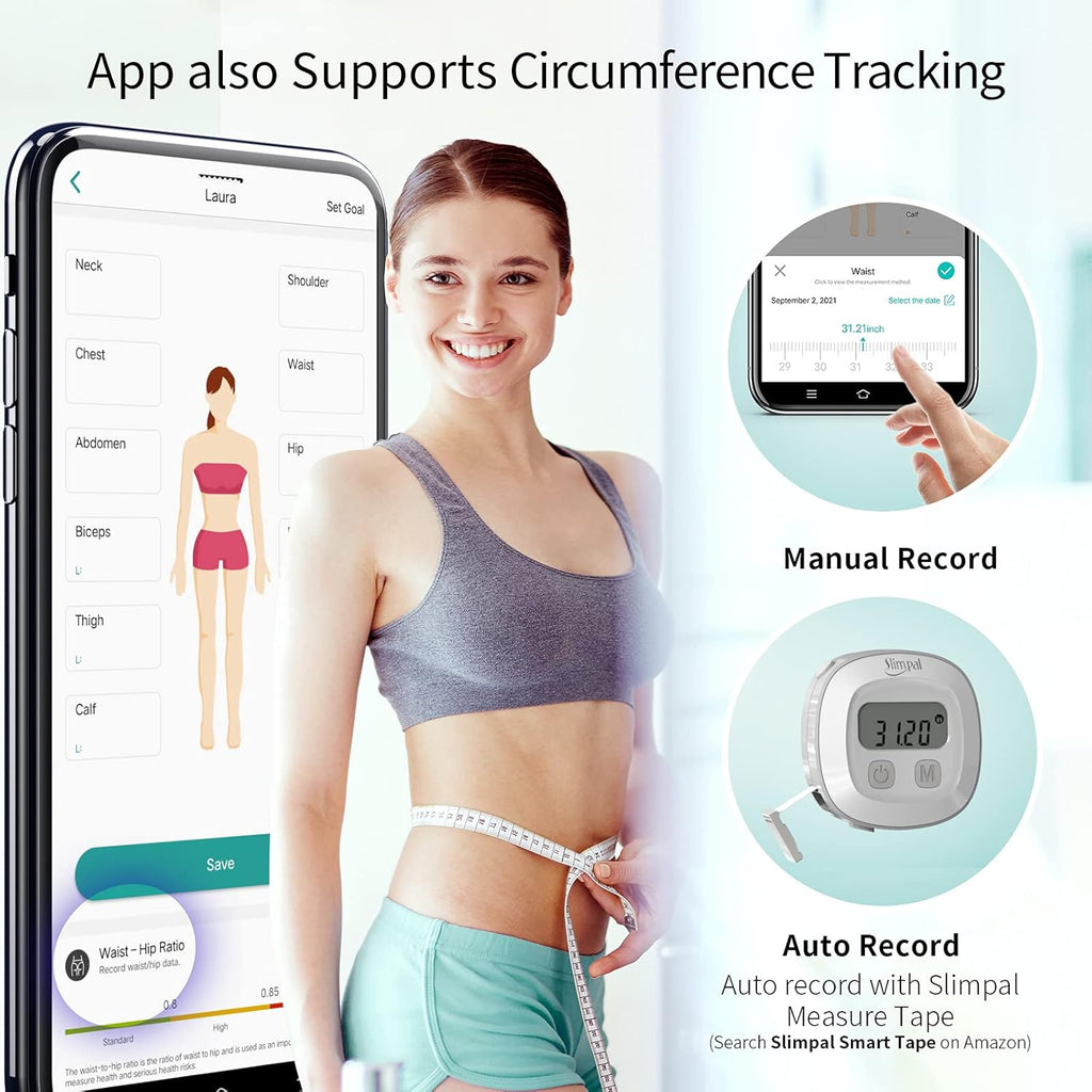 Smart Body Fat Water Weight WiFi Bluetooth Rechargeable Digital Bathroom Scale U260