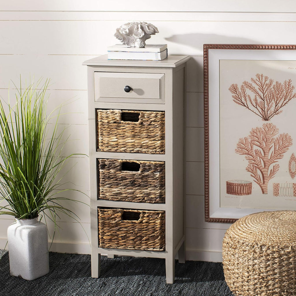 Distressed White Side Table I7805
