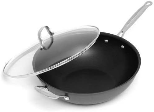 12-1/2-Inch Nonstick Hard-Anodized Stir Fry with Cover Pack of 2 N52050