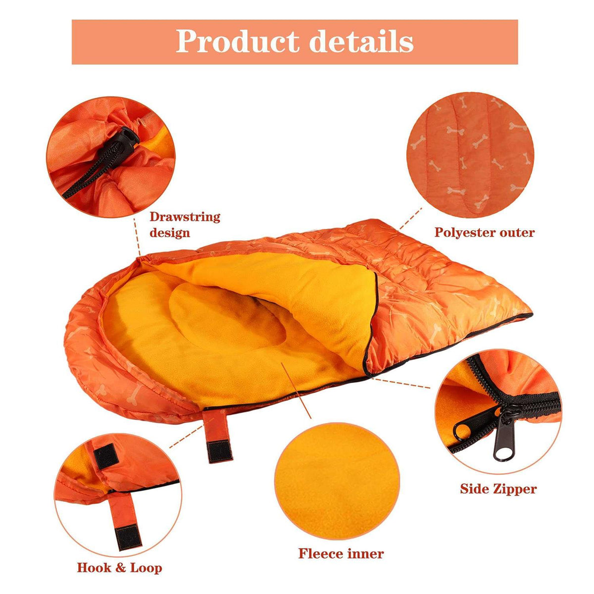 Waterproof Warm Packable Dog Sleeping Bag W5768