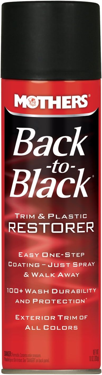 Back-to-Black Trim & Plastic Restorer Aerosol, 10 oz., Pack of 6 X14049