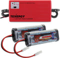 2 Pack 7.2V 3000mAh Flat NiMH Battery Packs with Smart Charger F323