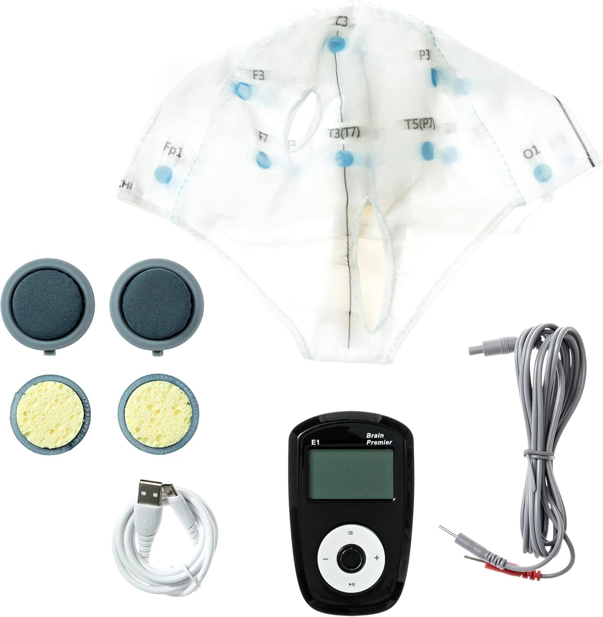 Complete transcranial Brain Stimulation Starter kit with Rechargeable Battery H217