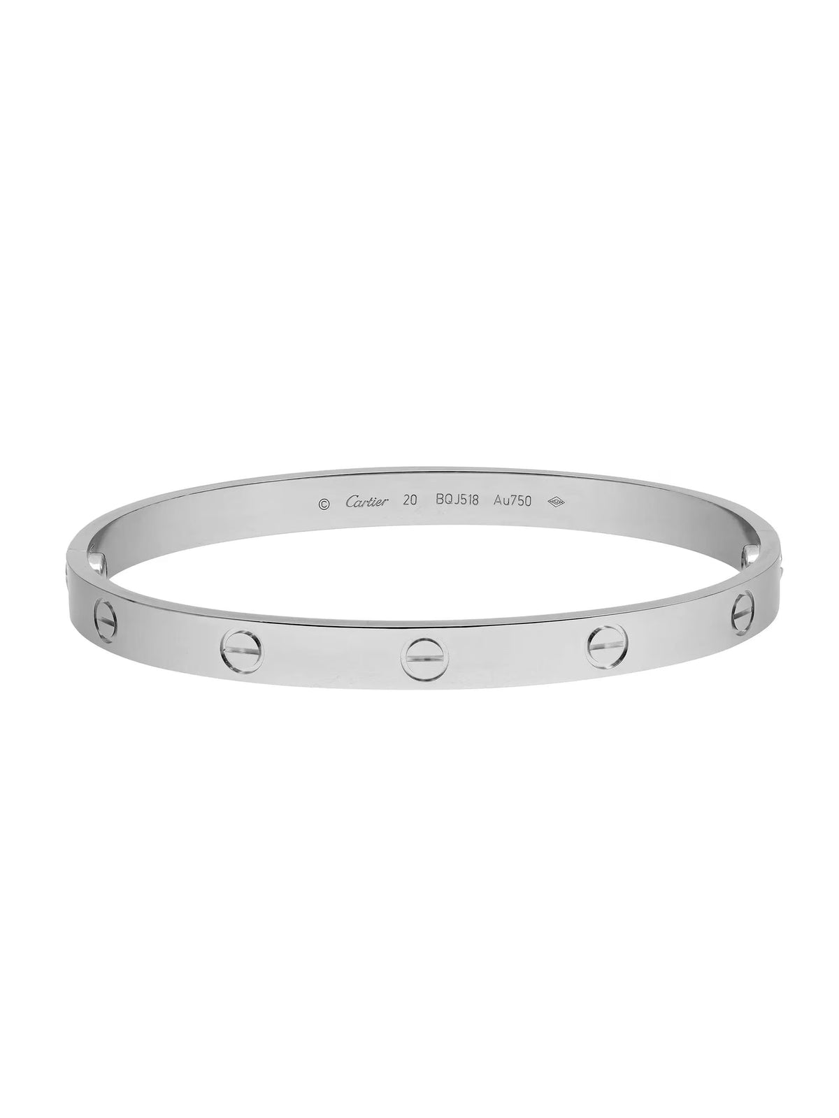 18K White Gold Bracelet Size 20 P548