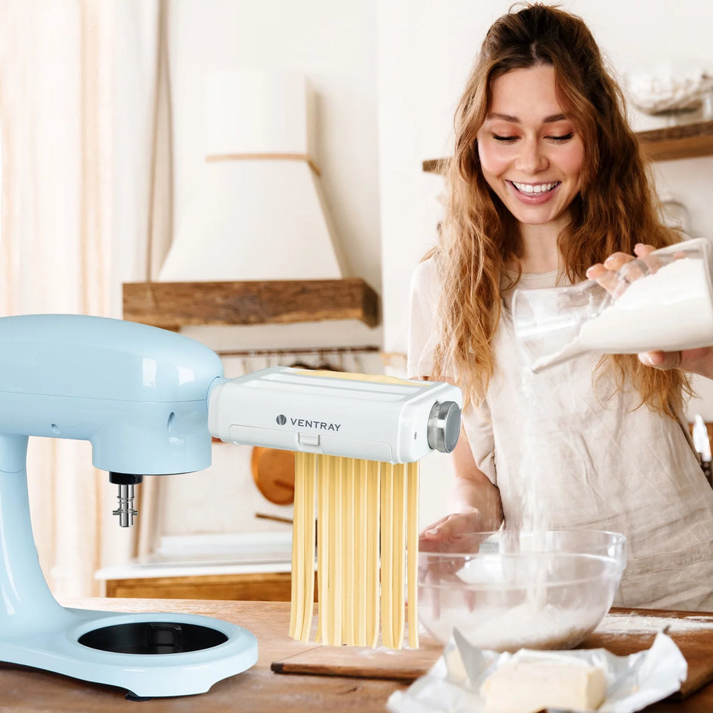 3 in 1 Pasta Maker Attachment for KitchenAid Stand Mixers with Cleaning Brush S32655