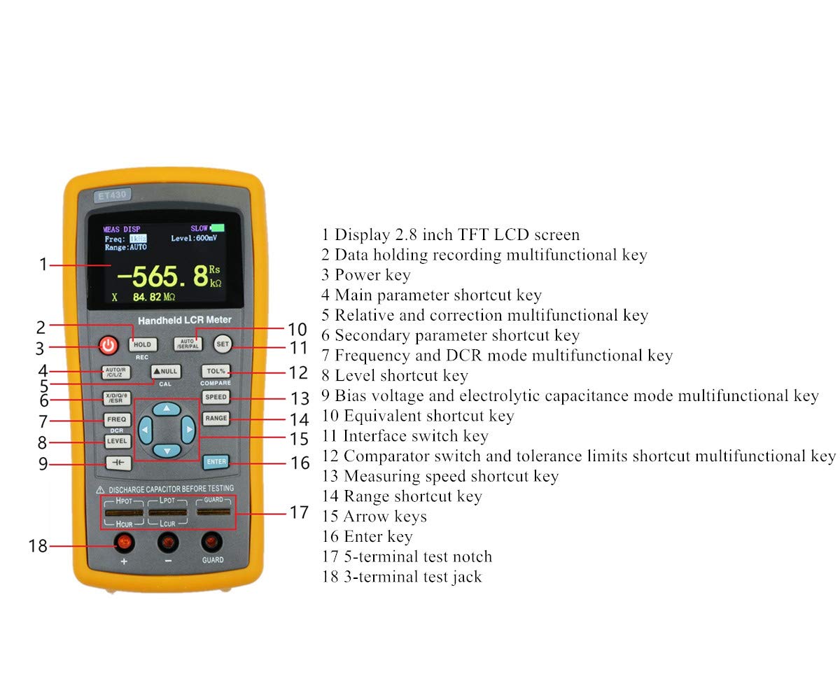Handheld Digital LCR Meter Capacitance Tester Q628
