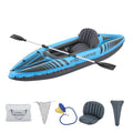 1 Person Inflatable Kayak Set with Adjustable Seats and Backrest, Air Pump and Carry Bag T9378