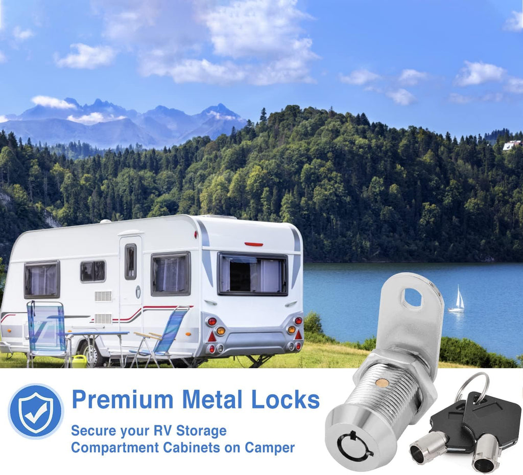 1-1/8 Inch Chrome Tubular Cam Lock 6 Pack J875118