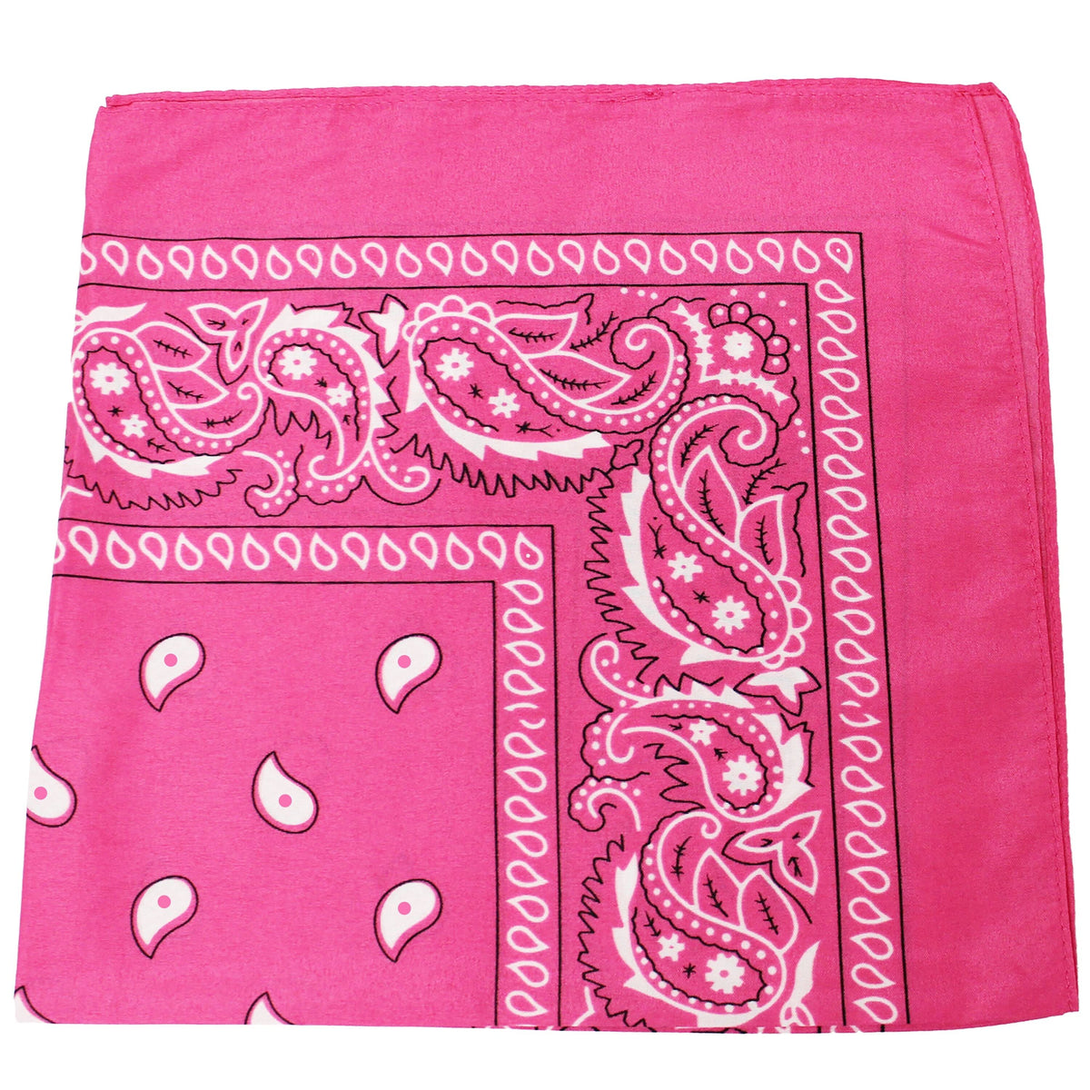 96 Pack 100% Cotton Double Sided Paisley Bandanas Y999