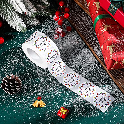 1000 Pcs 1.5 Inch Christmas Stickers (Black) I923