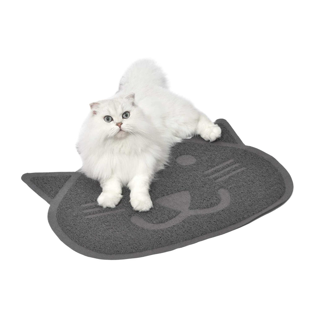 Grey Cat Shaped Litter Trapper Mat P175501