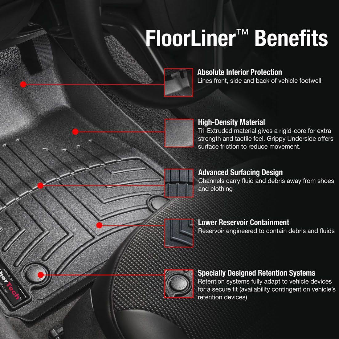 Black FloorLiner for Toyota Tacoma D8558