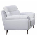 White Leather Accent Chair P61694