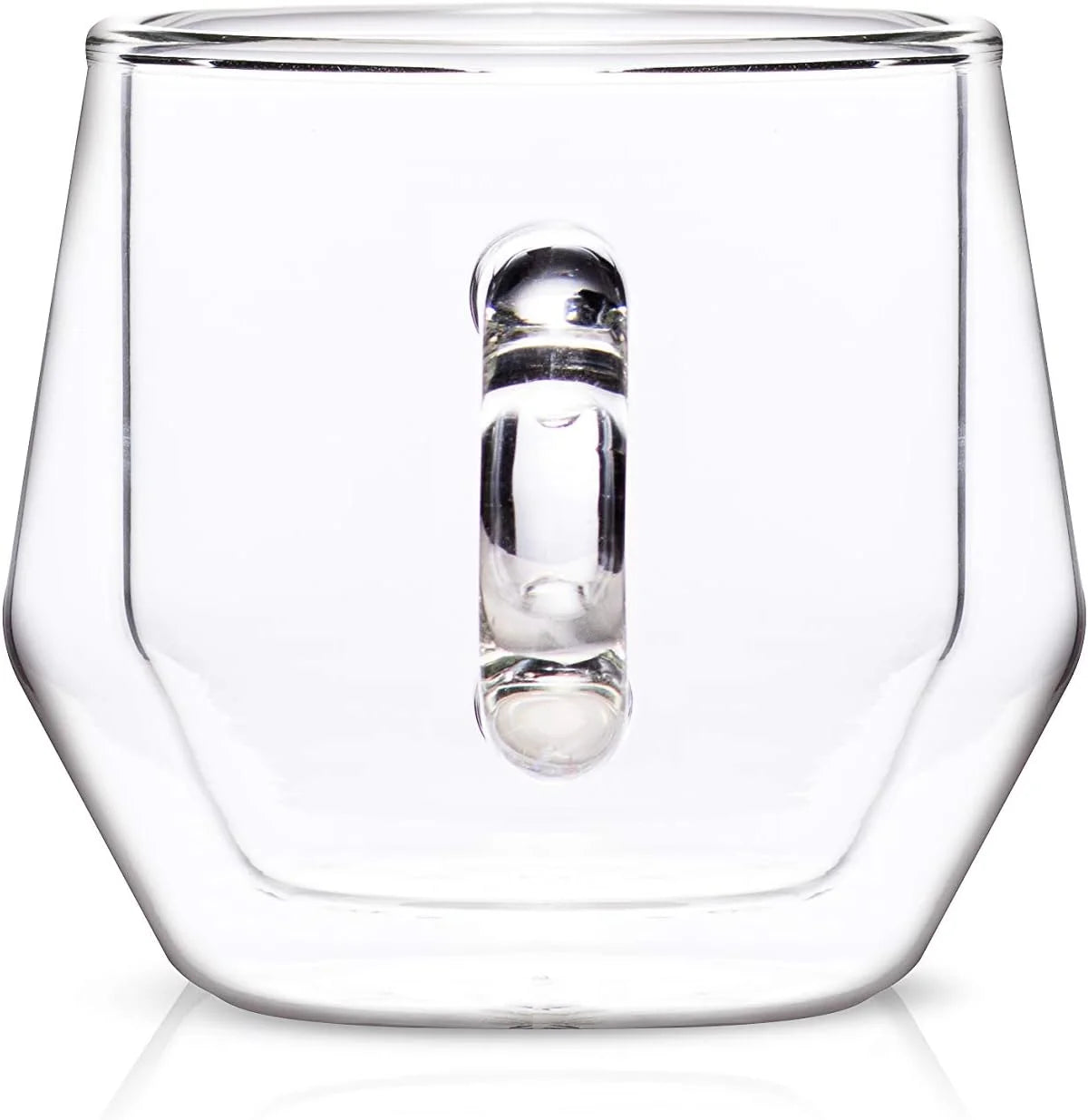 Clear 4Oz Double Walled Glass Espresso Cups with Handles L71590