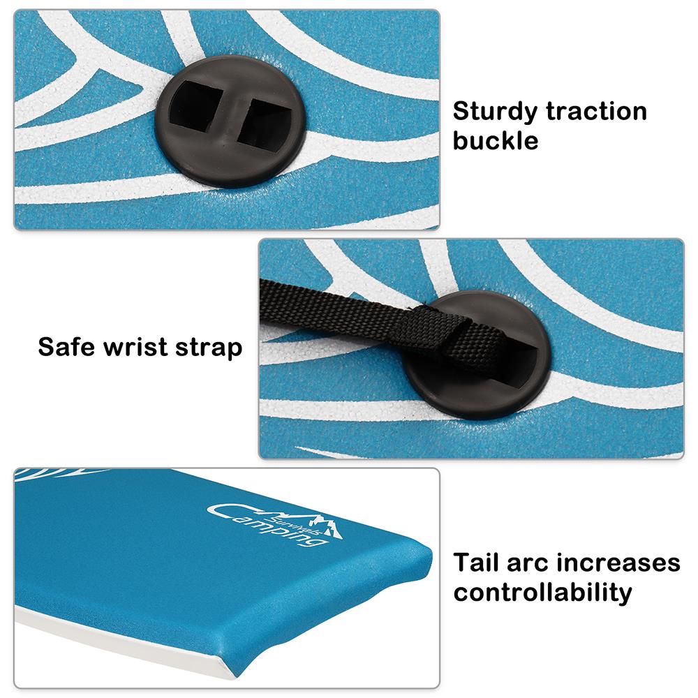 33" Lightweight Bodyboard with EPS Core, XPE Deck, HDPE Slick Bottom, Blue D72558