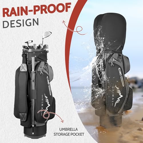 14-Way Golf Cart Bag with Full Length Divider Top and Rain Cover E406