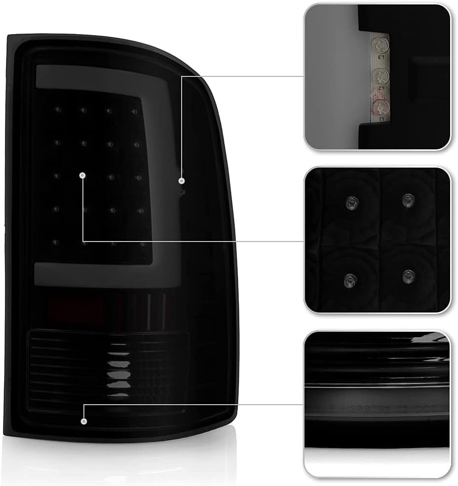 Black Smoke LED Tail Lights J6468