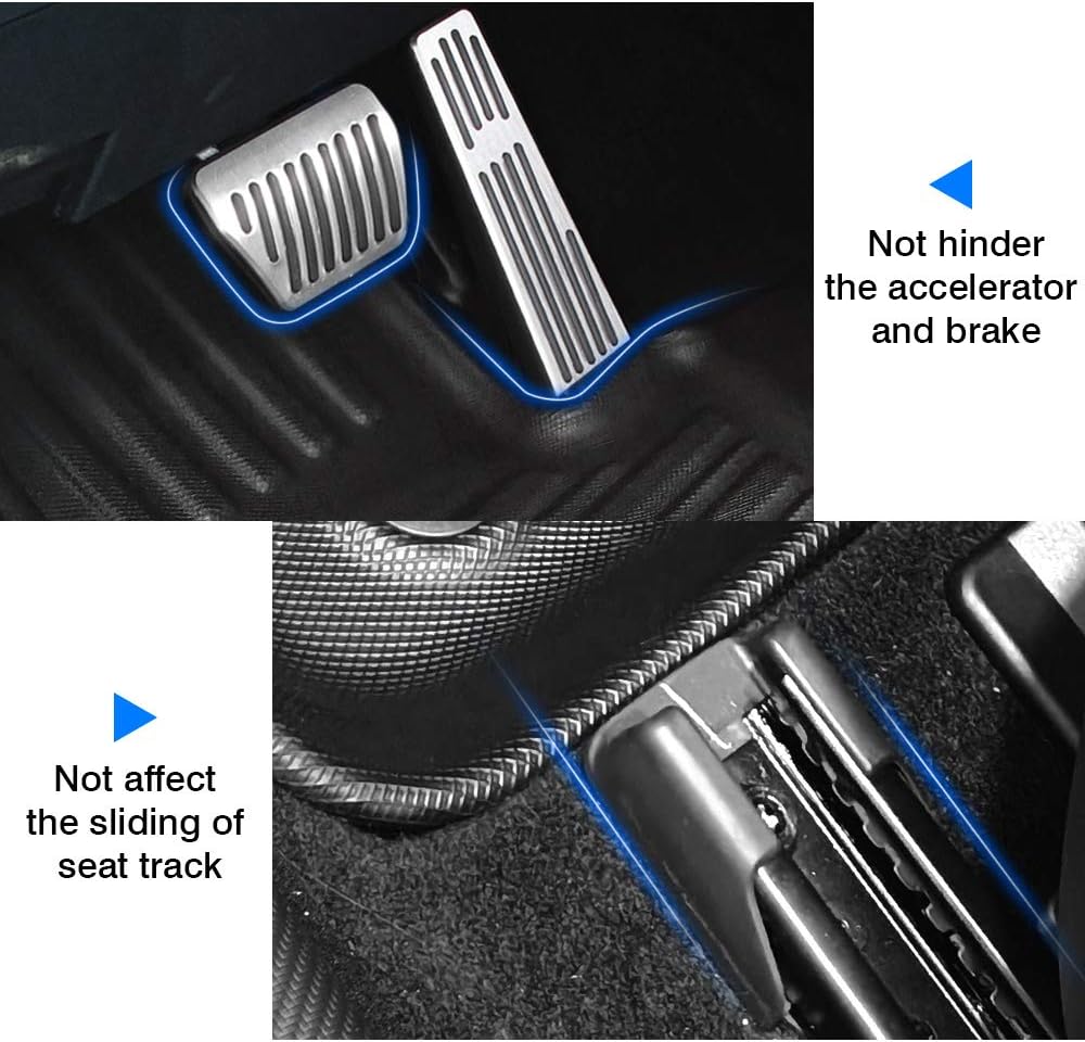 Custom Fit All Weather Floor Mats 1st & 2nd Row Black Non-Slip Y192