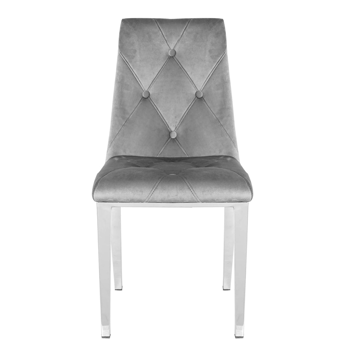 Dark Grey Velvet Dining Chairs Set Of 2 D9182