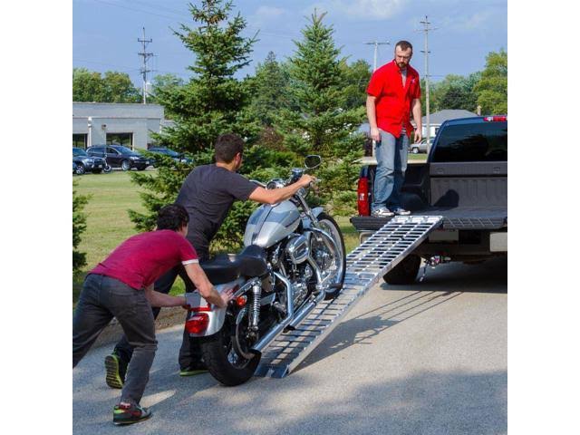 Single Runner Folding Aluminum Motorcycle Ramp C2905