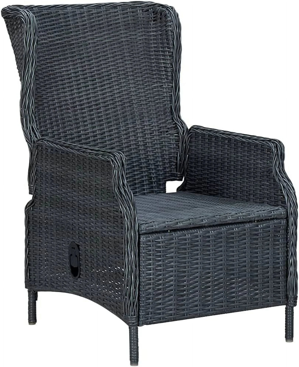5 Piece Acacia Wood Patio Lounge Set with Dark Gray Cushions R3606