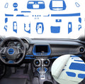 Blue Carbon Fiber Texture Vinyl Wrap Interior Sticker 28PCS S995781