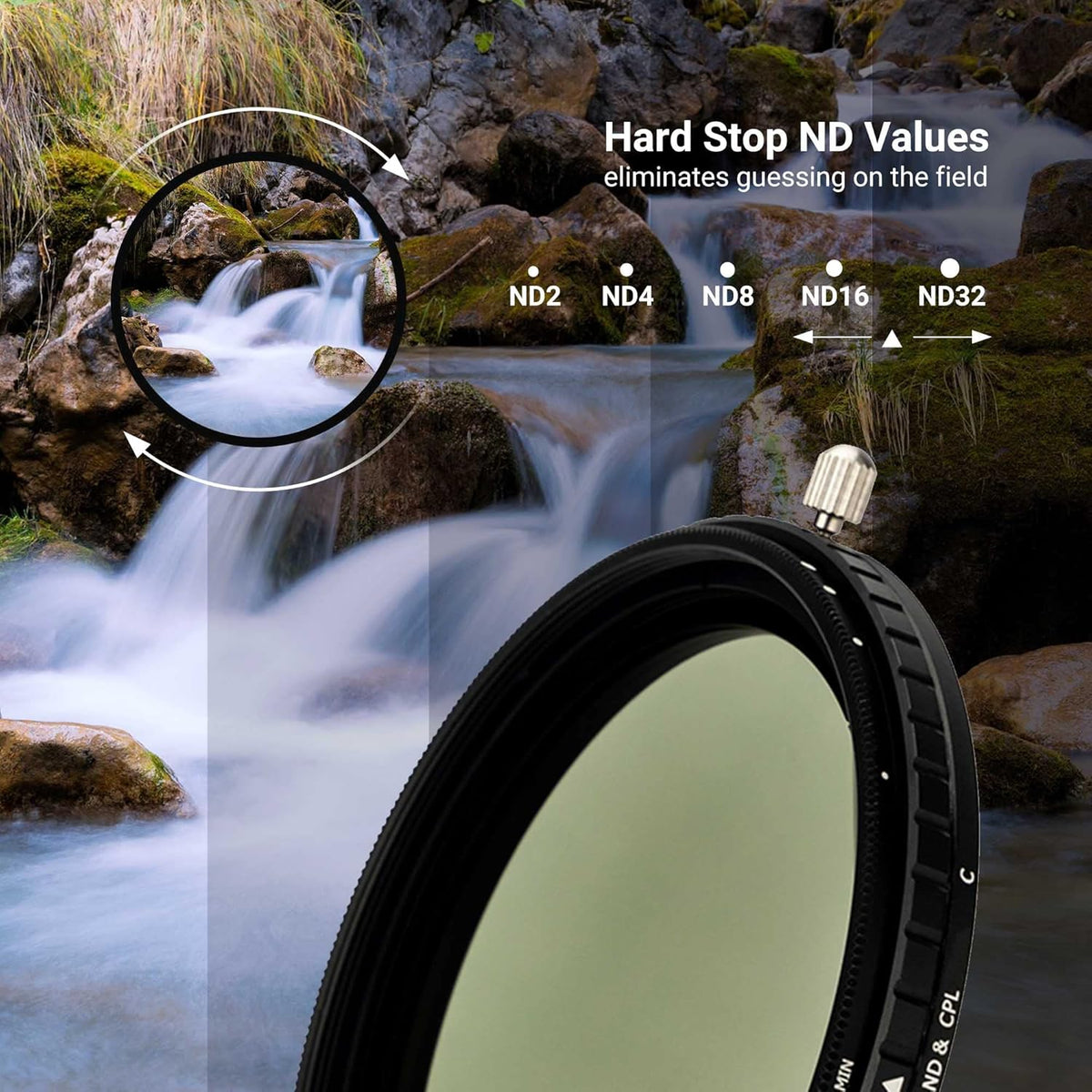 2-in-1 77mm Variable ND Filter & CPL Polarizer Filter F34923
