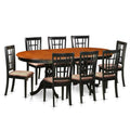 Black 9 Piece Microfiber Dining Room Set A761