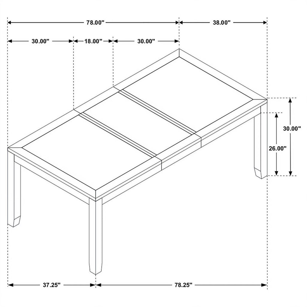 7-piece Wood Dining Table Set with Extension Leaf A3253