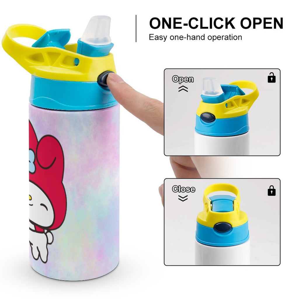 Stainless Steel Vacuum Insulated Water Bottle With Straw I134