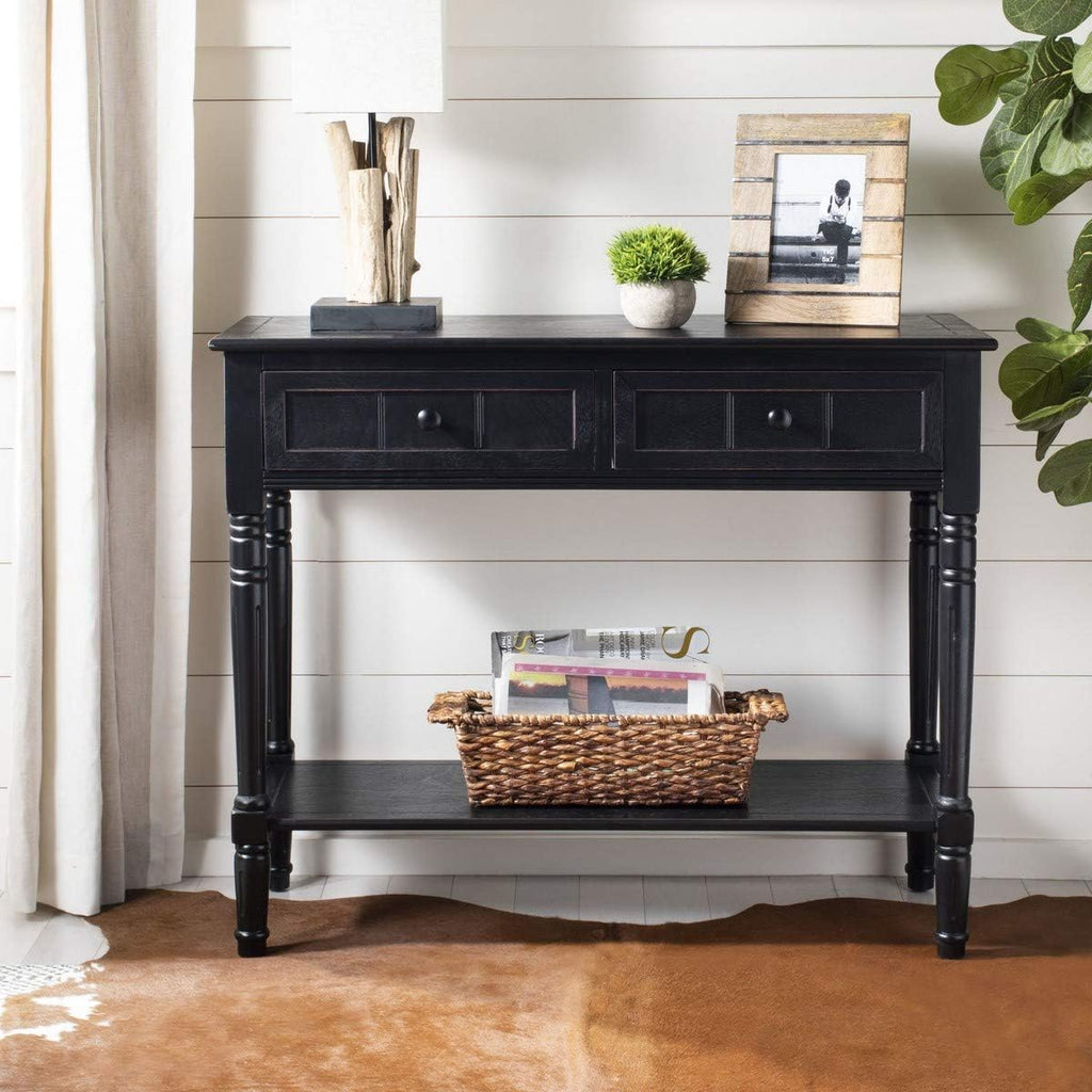 Vintage Grey 2-Drawer Console Table Q59530