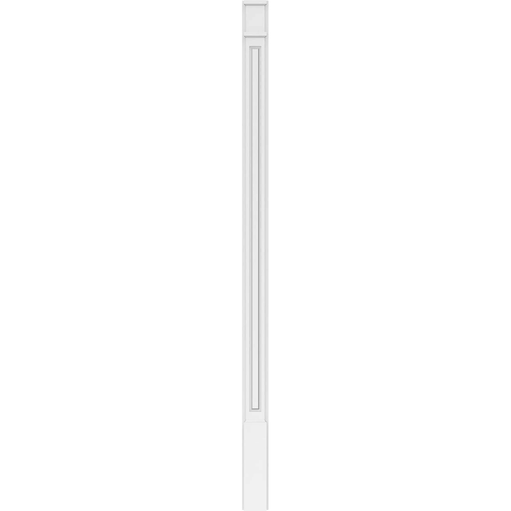 Raised Panel PVC Pilaster with Capital and Base (Pair) Q5516