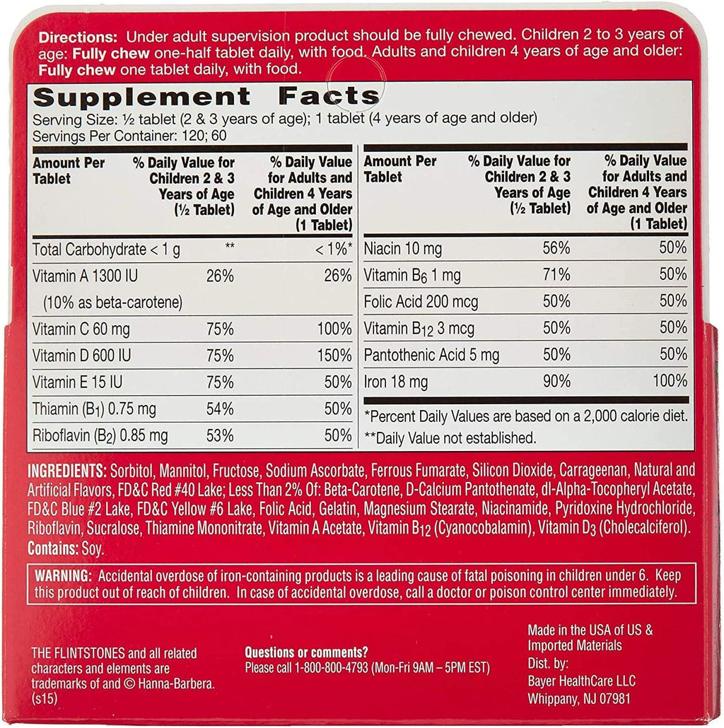 Children's Multivitamin with Iron Chewables, 60 ct, 3 pack O957209